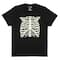 Black Glow-in-the-Dark Ribcage Adult Crew Neck T-Shirt by Celebrate It™